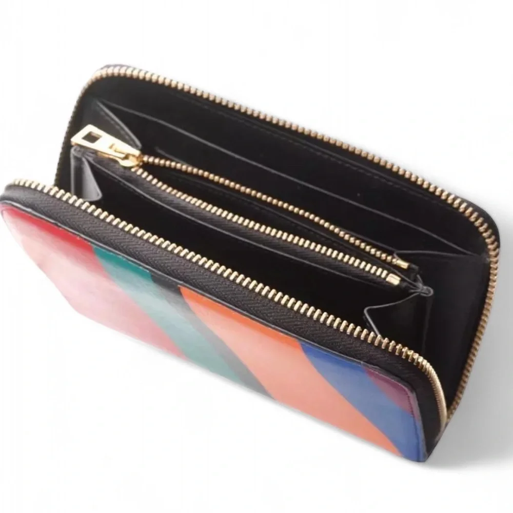 Loewe Zip-Around Compact Wallet Multicolor Crocodile Logo - GUC! - Picture 3 of 16